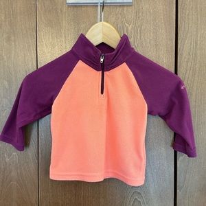 Columbia Toddler Pink & Purple 1/4 Zip Fleece - Size 2T
